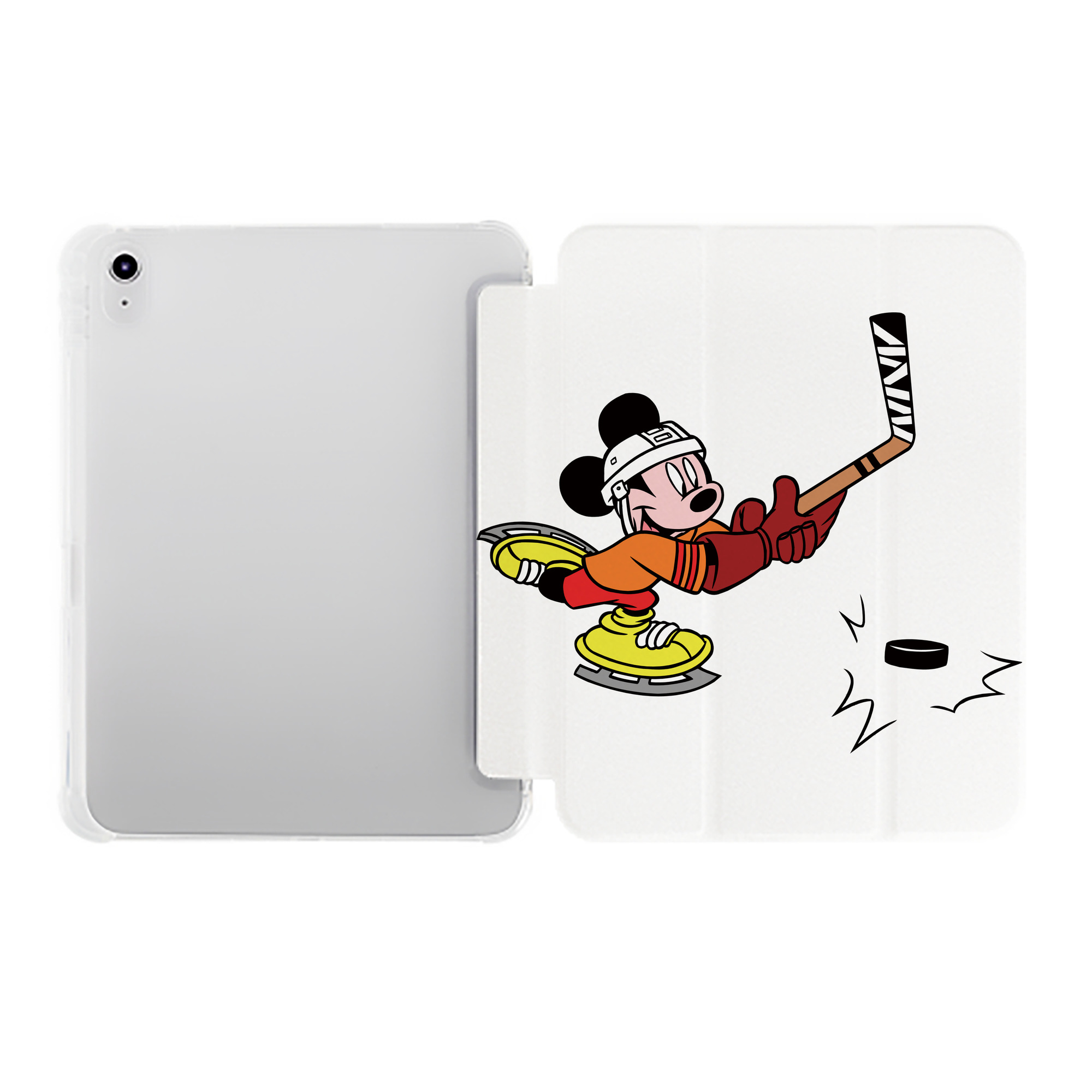 （画像用） ミッキーマウス Mickey Mouse IPad ケース ペン収納付き 三つ折りスタンド PUレザー×シリコン 対応機種9.5/10.5/10.9インチ